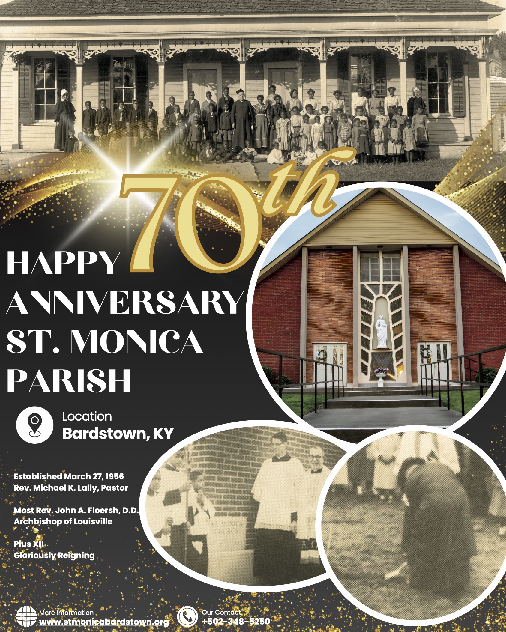 St Monica 70th Ann Poster